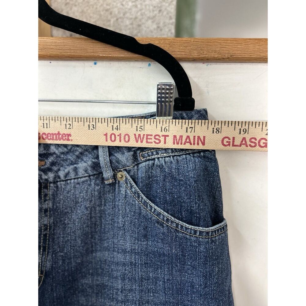 French Cuff Denim‎ Skirt Womens 12 Maxi Faded Western Boho Rockabilly - Picture 5 of 11